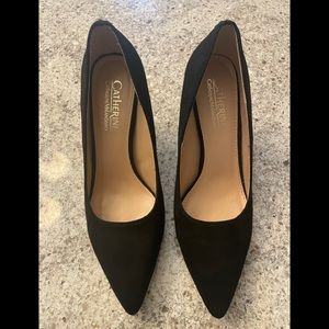 Catherine malandrino faux suede heels
